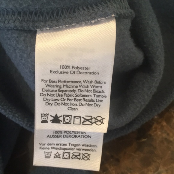 Eddie Bauer Polartec Dusty Blue 1/4 Zip Fleece Pullover Large - Picture 6 of 6